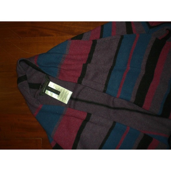 BCBG MAX AZRIA GABY DRAPED-BACK STRIPED CARDIGAN COVER UP~XS - Picture 6 of 7